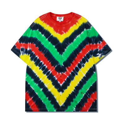 Camiseta Hip Hop Rayas Remolino Manga Corta - Image 7