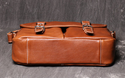 Bolso Bandolera de Cuero Genuino Gran Capacidad para Hombre - Image 12