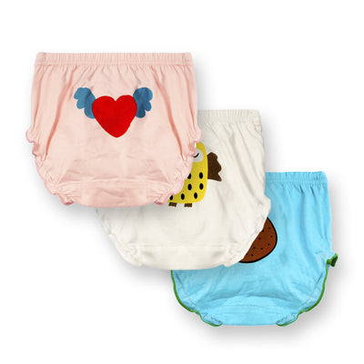 Pantaletas de Algodón para Bebé con Diseño de Pan Caricaturizado - Pack de 3 - Image 13