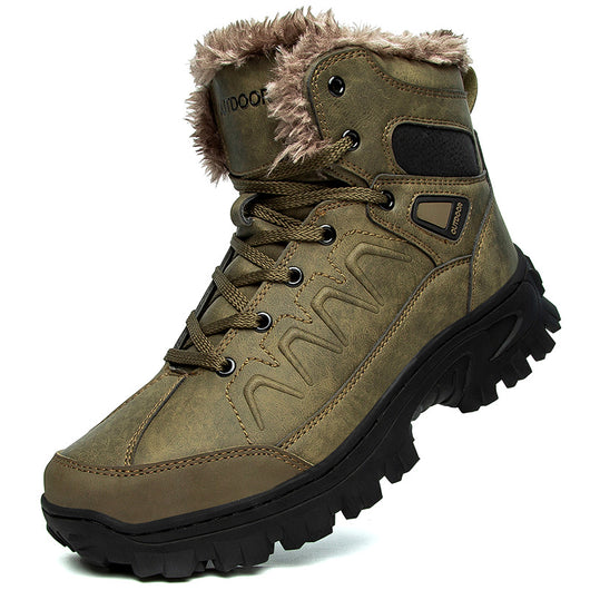 Zapatos Outdoor Altos de Algodón Cálido para Hombre Talla Grande - Image 9