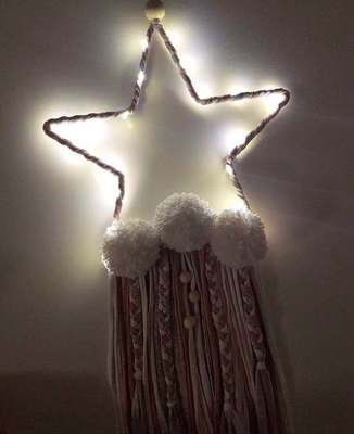 Tapiz de Pared con Estrella de Cinco Puntas Iluminada - Image 4