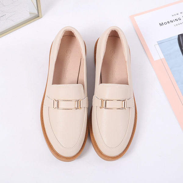 Mocasines British Estilo Universitario en Cuero Premium