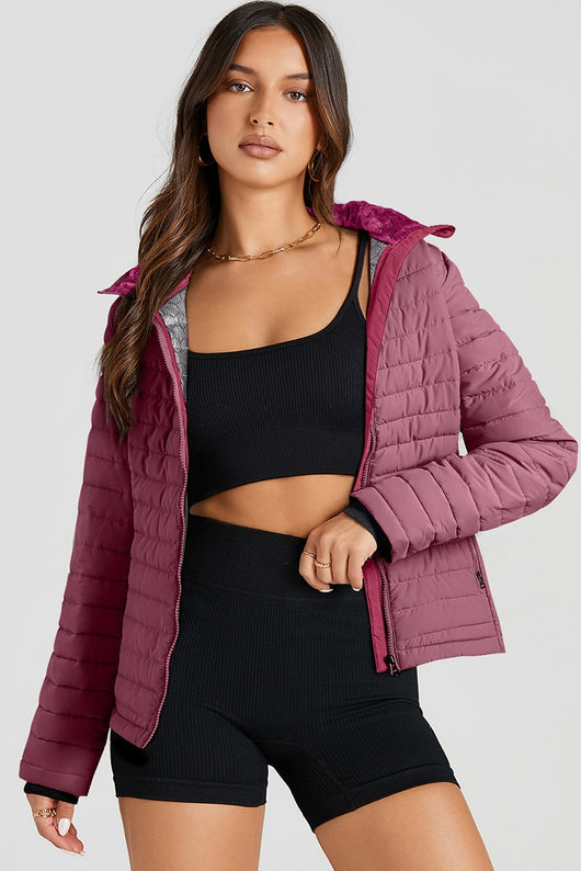 Chaqueta Acolchada de Algodón para Mujer con Cuello Tipo Mao - Image 46