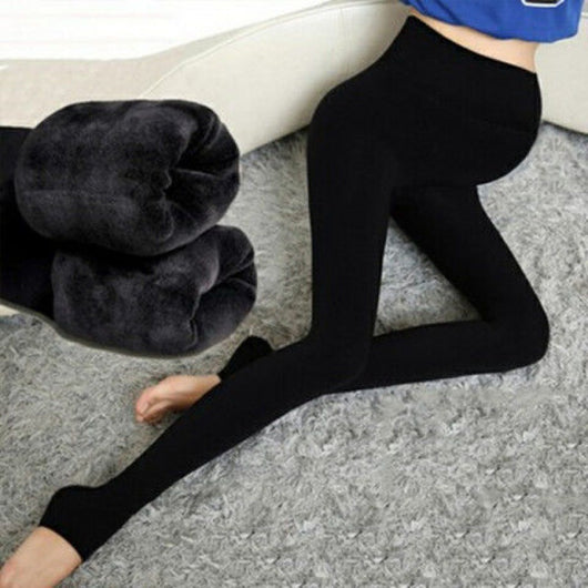 Pantalones de Maternidad en Terciopelo Invierno - Leggings Térmicos para Embarazadas - Image 5