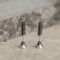 Aretes Punk Hip Hop Plata Tailandesa con Tornillos y Tachuelas
