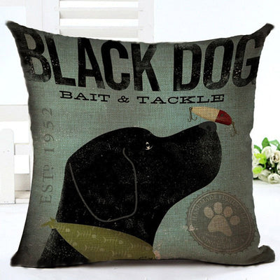 Funda de Almohada de Algodón y Lino con Diseño de Caricaturas - Image 8