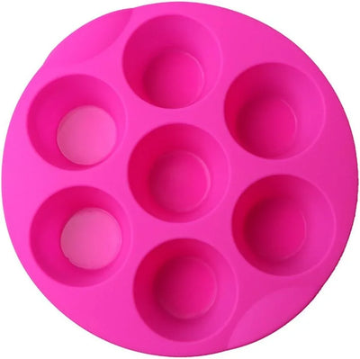 Silicone Egg Bite Molds Air Fryer Muffin Pan for Baking Non-Stick Silicone Egg Molds 7 Cups Air Fryer Cupcake Mold for Mini Muffins, Tart, Mini Cupcake BPA Free - Tekeno