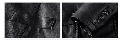 Blazer de Cuero Slim Fit Primavera para Hombre - Image 13