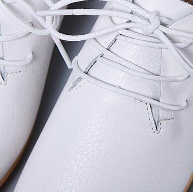 Zapatos Blancos Planos Clásicos Estilo Británico para Mujer - Image 24