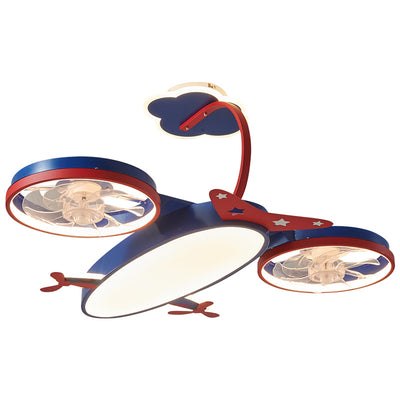 Lámpara Ventilador Infantil con Diseño de Avión - Image 3