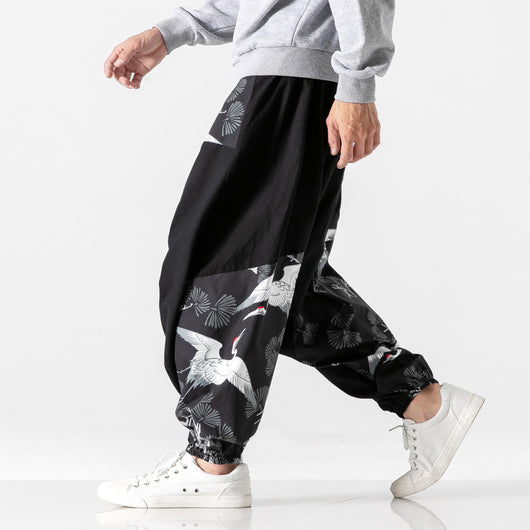 Pantalones Patchwork Holgados Estilo Asiático - Image 7