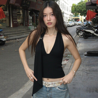 Camiseta Halter Calada Elegante para Mujer - Image 13