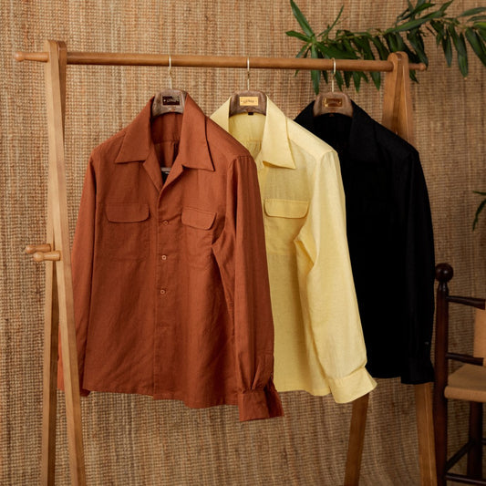 Camisa Casual de Cuello Cubano Versátil para Hombre