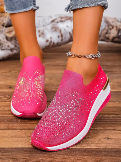 Zapatos de Tacón Cuña Verano para Mujer con Strass y Punta Redonda - Image 24