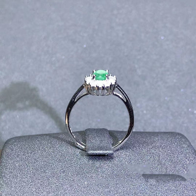 Anillo de Esmeralda Colombiana en Plata 925 con Diamantes - Image 7
