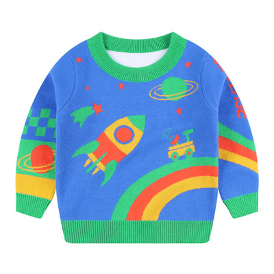Suéter Cálido Infantil de Algodón Espacial