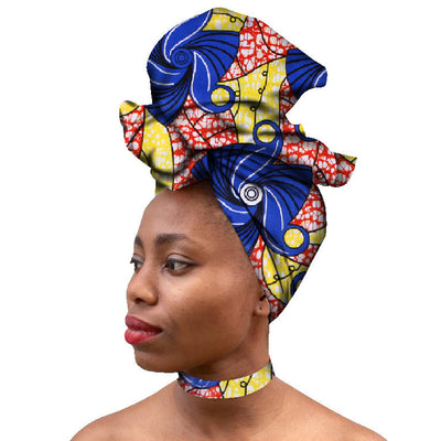Conjunto de Cuello y Bufanda Africana Exótica