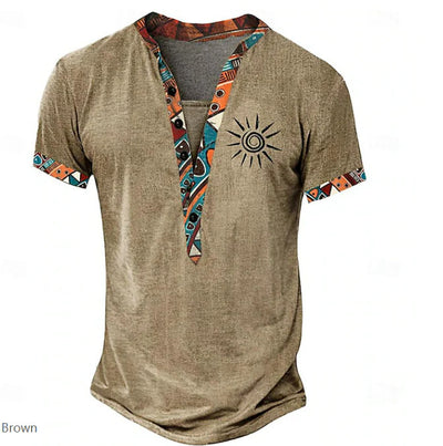 Playera Estampada 3D Estilo Europeo Americano con Botones para Jóvenes - Image 11