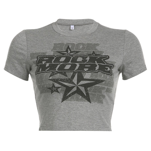 Camiseta Militar Retro Hip-Hop Cuello Redondo Hombro Descubierto - Image 11