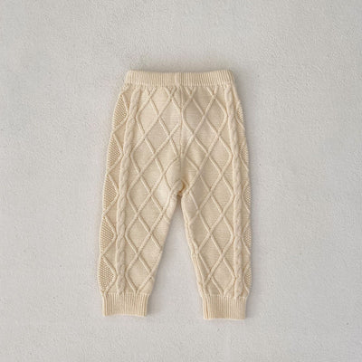 Pantalones Largos Tejidos con Patrón Rombo para Bebés Niños y Niñas - Image 14