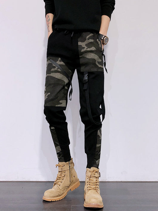 Overol Casual Funcional Camuflado con Costuras de Personalidad Slim - Image 13