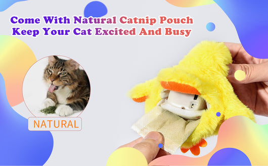Juguete Interactivo para Gatos con Alas Batientes, Pato Recargable con Sonido - Image 8