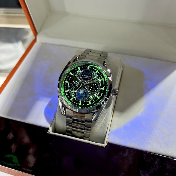 Reloj Mecánico Luminoso Multifuncional para Hombre