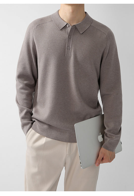 Suéter de Punto Casual en Lana de Cordero - Diseño Liso y Moderno - Image 36