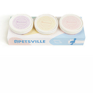 Beige Petsville tennis ball for dogs in a light yellow cylindrical container with a playful dog illustration. - Image 10