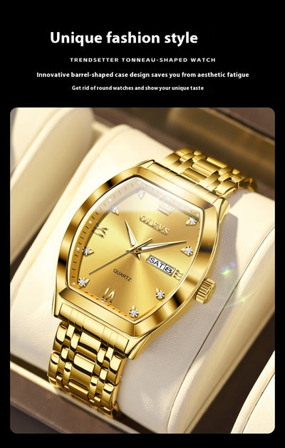 Reloj de Negocios Cuarzo Barril Auténtico para Hombre - Image 17