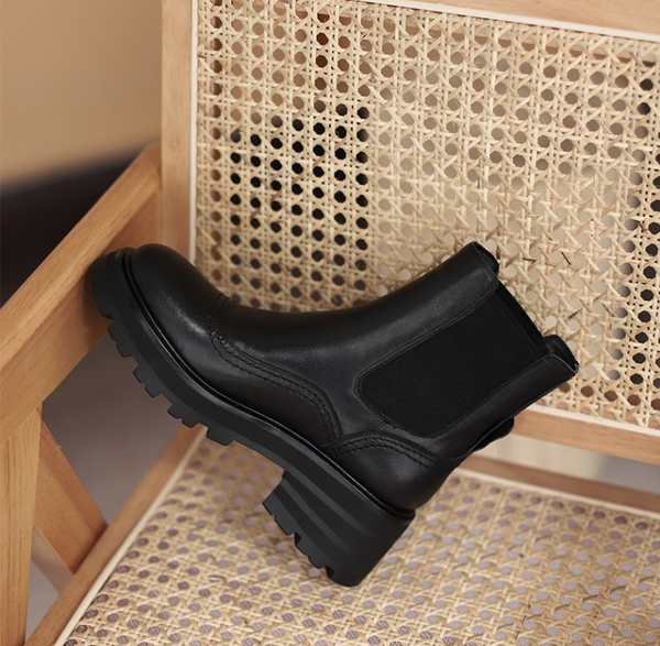 Botas Martin Retro Mujer con Tacón Grueso y Suela Reforzada