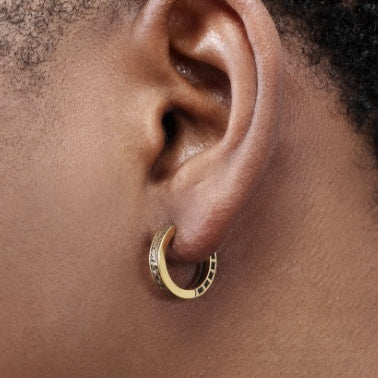 Aretes Hip Hop Plata 925 Vintage Dorados para Hombre