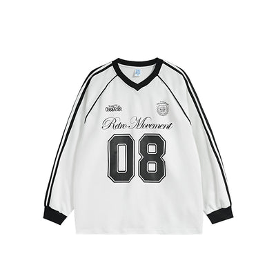 Camiseta Manga Larga Estilo Urbano Jersey Americano para Hombre - Image 10
