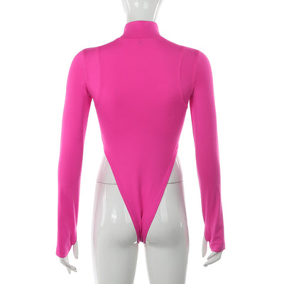 Body Cuello Alto Ajustado con Detalle de Letras - Image 7