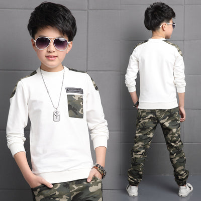 Conjunto Deportivo Infantil Camuflaje de Algodón - Sudadera y Pantalón Largos - Image 6