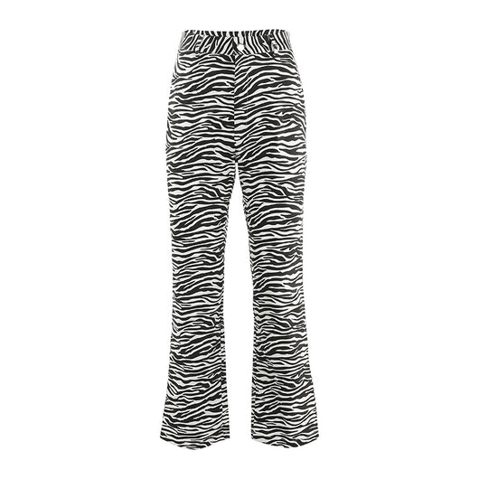 Pantalones rectos con patrón blanco y negro - Image 11