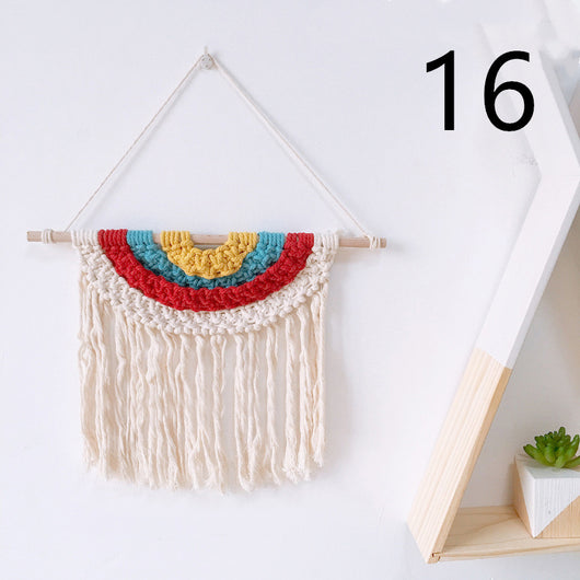 Tapiz Tejido a Mano en Algodón con Borlas Decorativas - Image 24