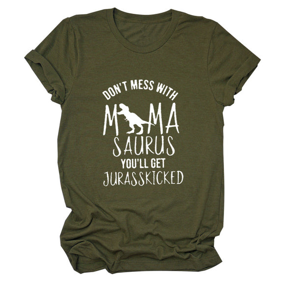 Playera Holgada Cuello Redondo Manga Corta Casual