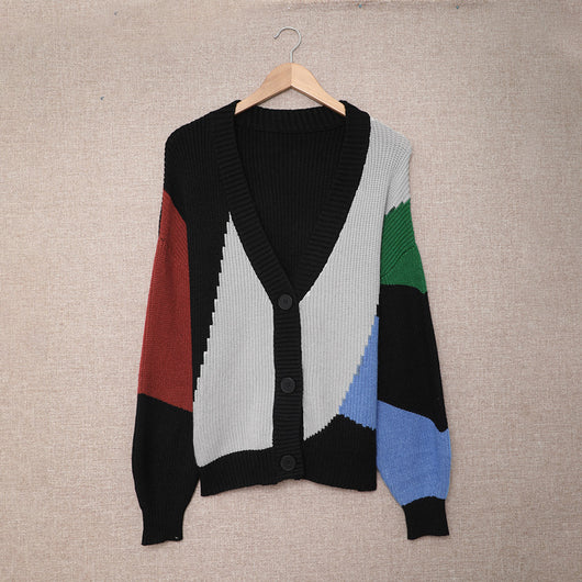 Cardigan Tejido con Costuras en Contraste y Mangas Farol - Image 17