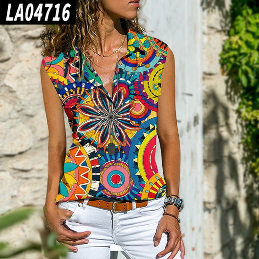 Blusa Bohemia Suelta sin Mangas para Mujer - Image 6
