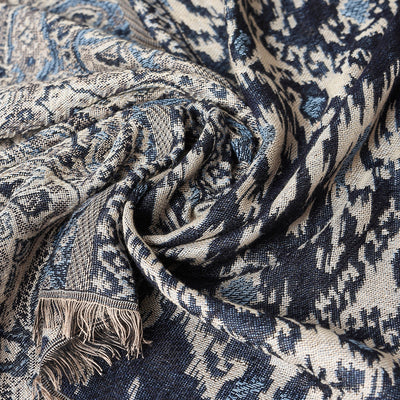 Bufanda Étnica de Algodón Jacquard para Hombre con Borlas - Cálida y Suave - Image 15