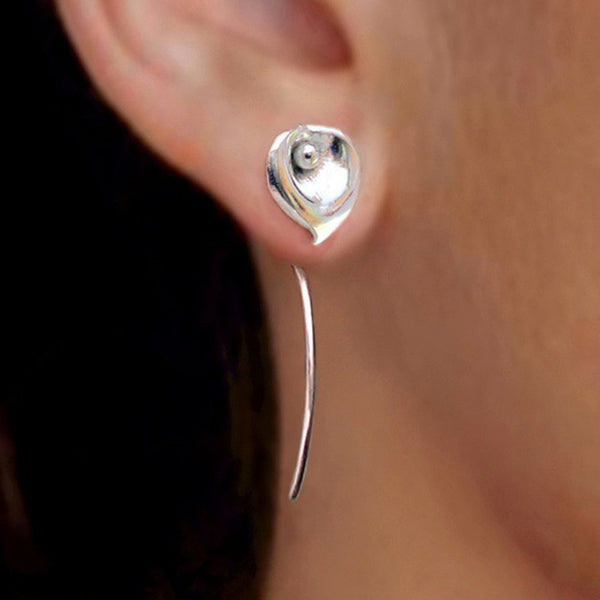 Aretes de Girasol Plateados