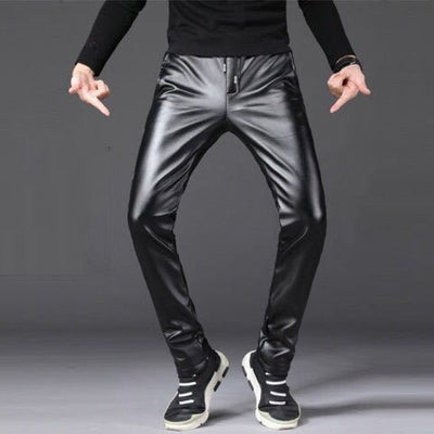 Pantalones Skinny de Cuero Coreano para Hombre con Máximo Estiramiento