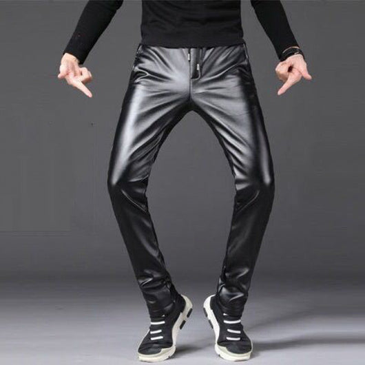 Pantalones Skinny de Cuero Coreano para Hombre con Máximo Estiramiento