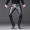 Men's Korean Skinny Leather Pants with Maximum Stretch