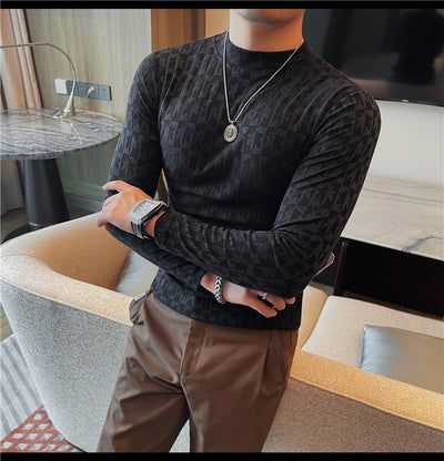 Camiseta Cuello Alzado Tendencia Moderna para Hombre - Image 15