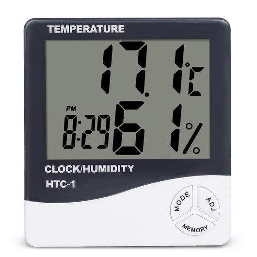Estación Meteorológica Digital con Termómetro, Higrómetro y Reloj Alarma HTC-1 HTC-2