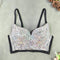 Colete Sexy Decote V com Diamantes Estilo Europeu Americano