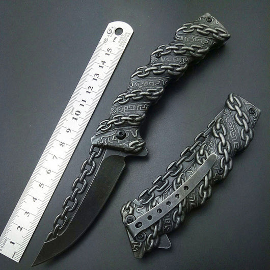 Cuchillo Plegable de Supervivencia Multifuncional en Acero Inoxidable - Image 4