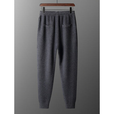 Pantalones de Lana Tejidos con Puño Cálido para Hombre - Casual Ejecutivo Primavera Otoño - Image 5
